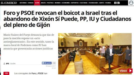 Bochornoso esperpento antisemita en el Ayuntamiento de Gijón.