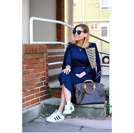 Blue dress. Blue dress.