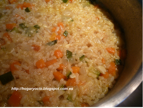 RECETA . Timbal de setas y arroz integral