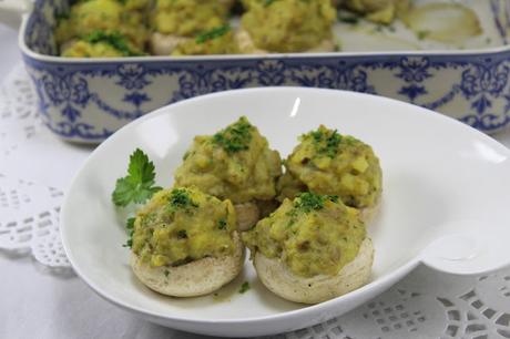 Champiñones rellenos de tortilla