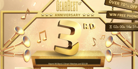 Ya está aquí la promoción real de Gearbest por su 3er aniversario