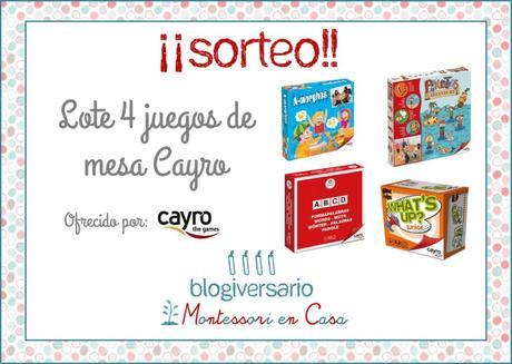 Sorteo lote de 4 juegos de mesa Cayro (4º blogiversario Montessori en Casa) Sorteo lote de 4 juegos de mesa Cayro (4º blogiversario Montessori en Casa)