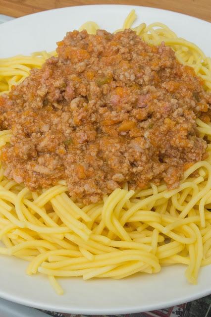 Espaguetis boloñesa en Thermomix sin gluten