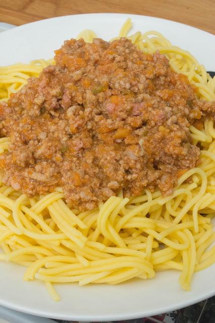 Espaguetis boloñesa en Thermomix sin gluten