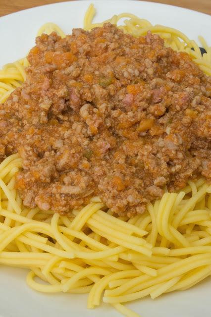 Espaguetis boloñesa en Thermomix sin gluten