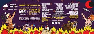 Bilbao BBK Live 2017, distribución por días