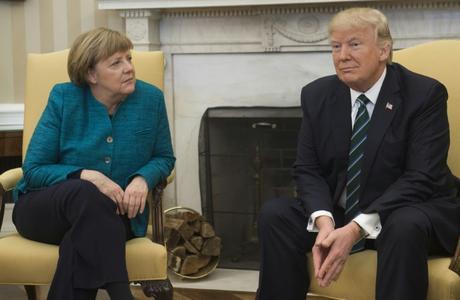 Trump recibe a Merkel