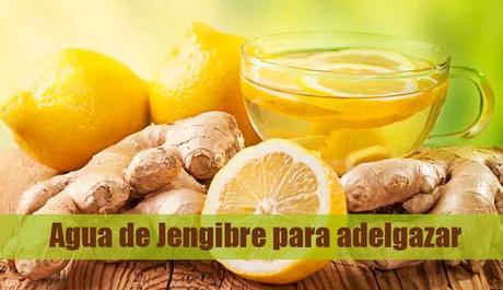 Agua de jengibre para adelgazar agua alcalinizante para adelgazar , agua de limon y jengibre