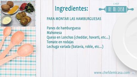 Ingredientes para montar hamburguesas de pescado