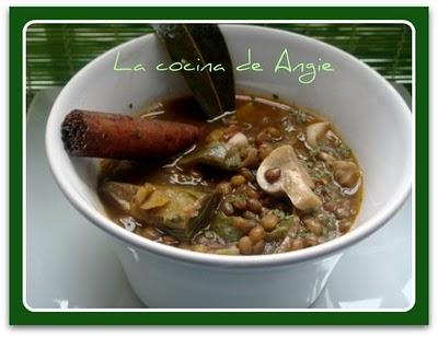 LENTEJAS VEGETARIANAS CON CANELA