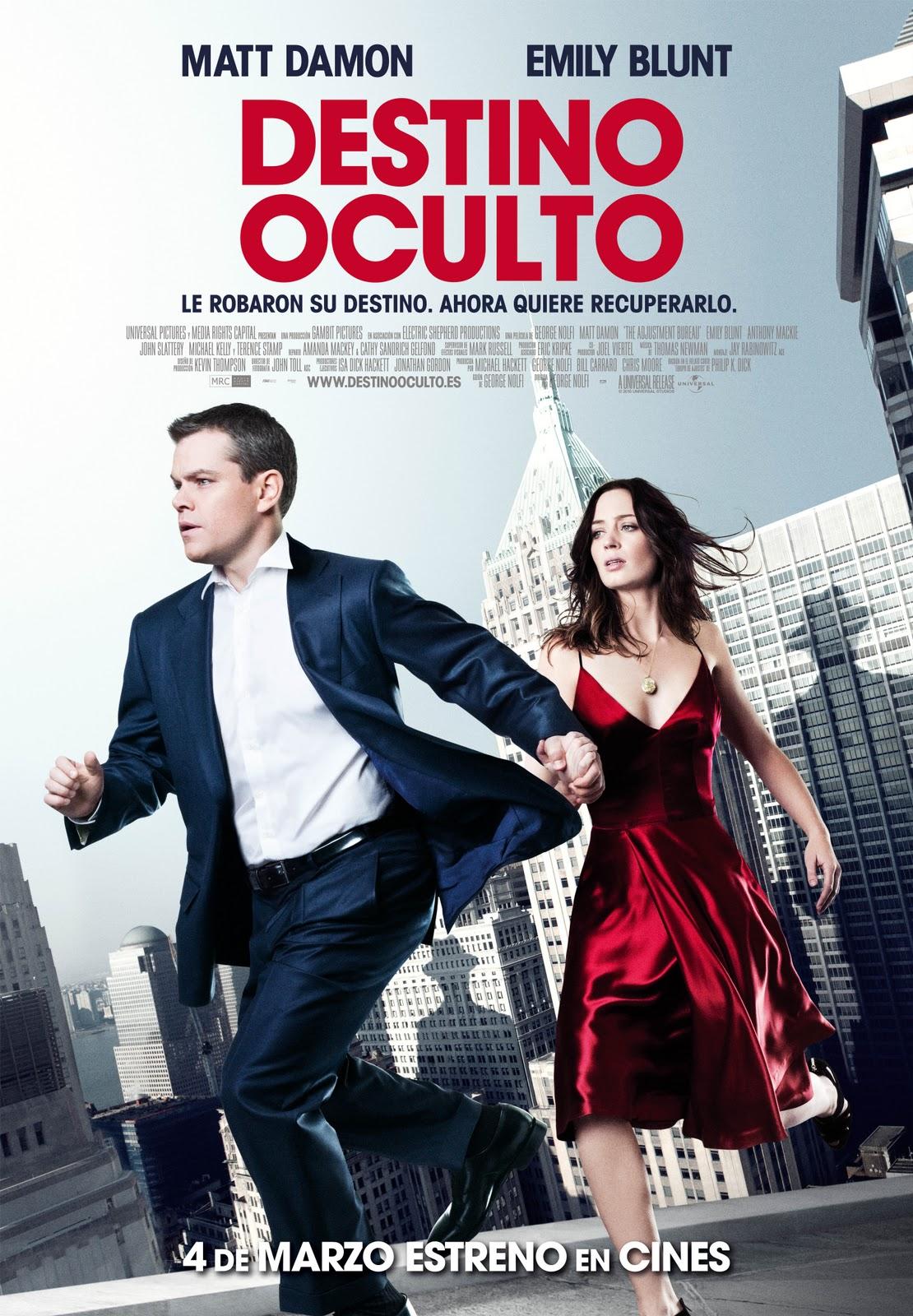 Os invitamos a ver 'Destino Oculto', con Matt Damon y Emily Blunt en el reparto