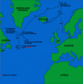 El Scharnhorst y el Gneisenau destruyen cinco mercantes – 22/02/1941.