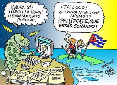 Un artificio “periodístico” de la agencia EFE para justificar el bloqueo de Internet a Cuba por Estados Unidos (+ caricatura)