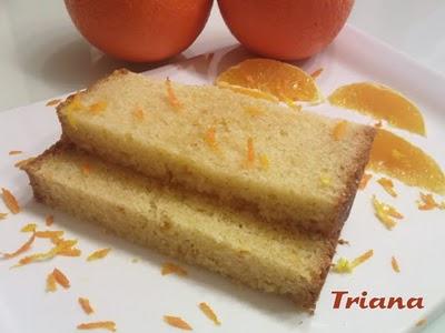 Bizcocho de naranja con panificadora