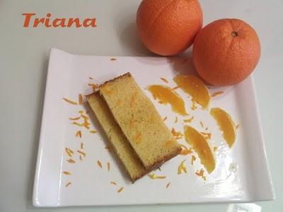 Bizcocho de naranja con panificadora