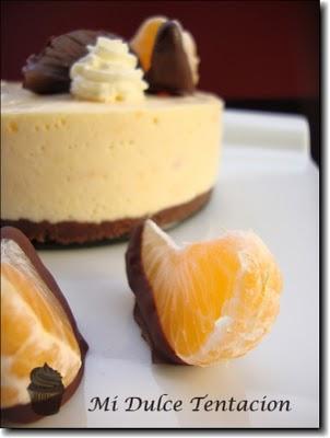 Tarta de Queso con Mandarina y Chocolate