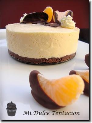 Tarta de Queso con Mandarina y Chocolate