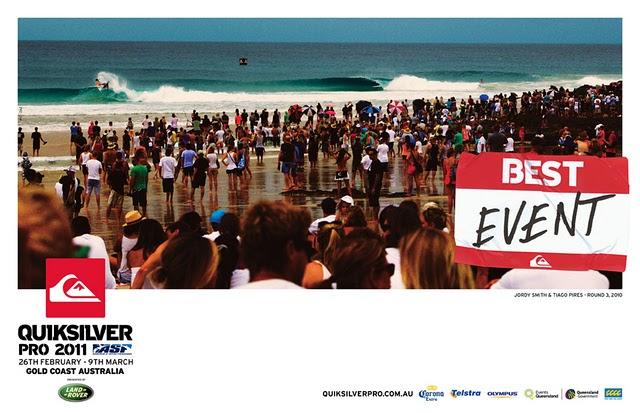 Un año más, todo preparado para el comienzo del Quiksilver Pro Goldcoast