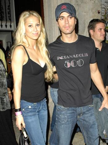 Enrique Iglesias y Anna Kournikova cena romántica