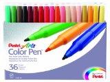 Pentel Color Pen Set, Set of 36 Assorted Colors (S360-36)
