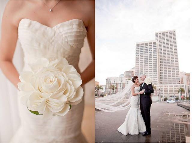 Una flor gigante como ramo de novia