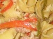 Caracolas verdura carne