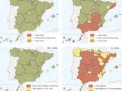 Calidad aire España zonas para contaminantes PM10, Ozono (2008)
