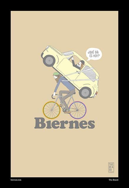 Carteles de ilustradores para promover el uso de la bici en ciudades