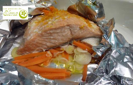Salmón en papillote