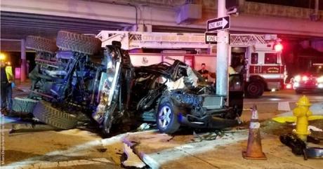 Un muerto y cuatro heridos en accidente de tránsito en el Downton de Miami