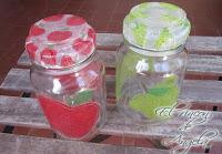 Decoupage Decorar botes de cristal para la cocina Diy decoupage