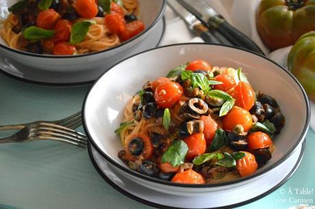 Espaguetis  a la Puttanesca