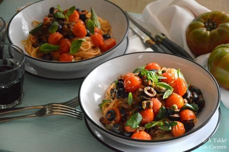 Espaguetis  a la Puttanesca