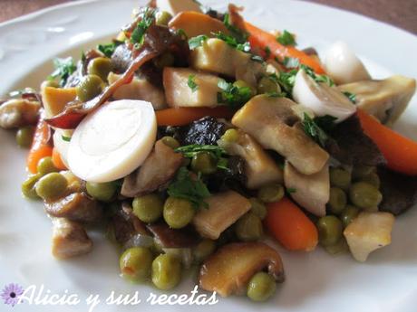 MENESTRA CON SETAS Y VERDURAS