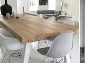 Blanco, madera metal para comedor nórdico