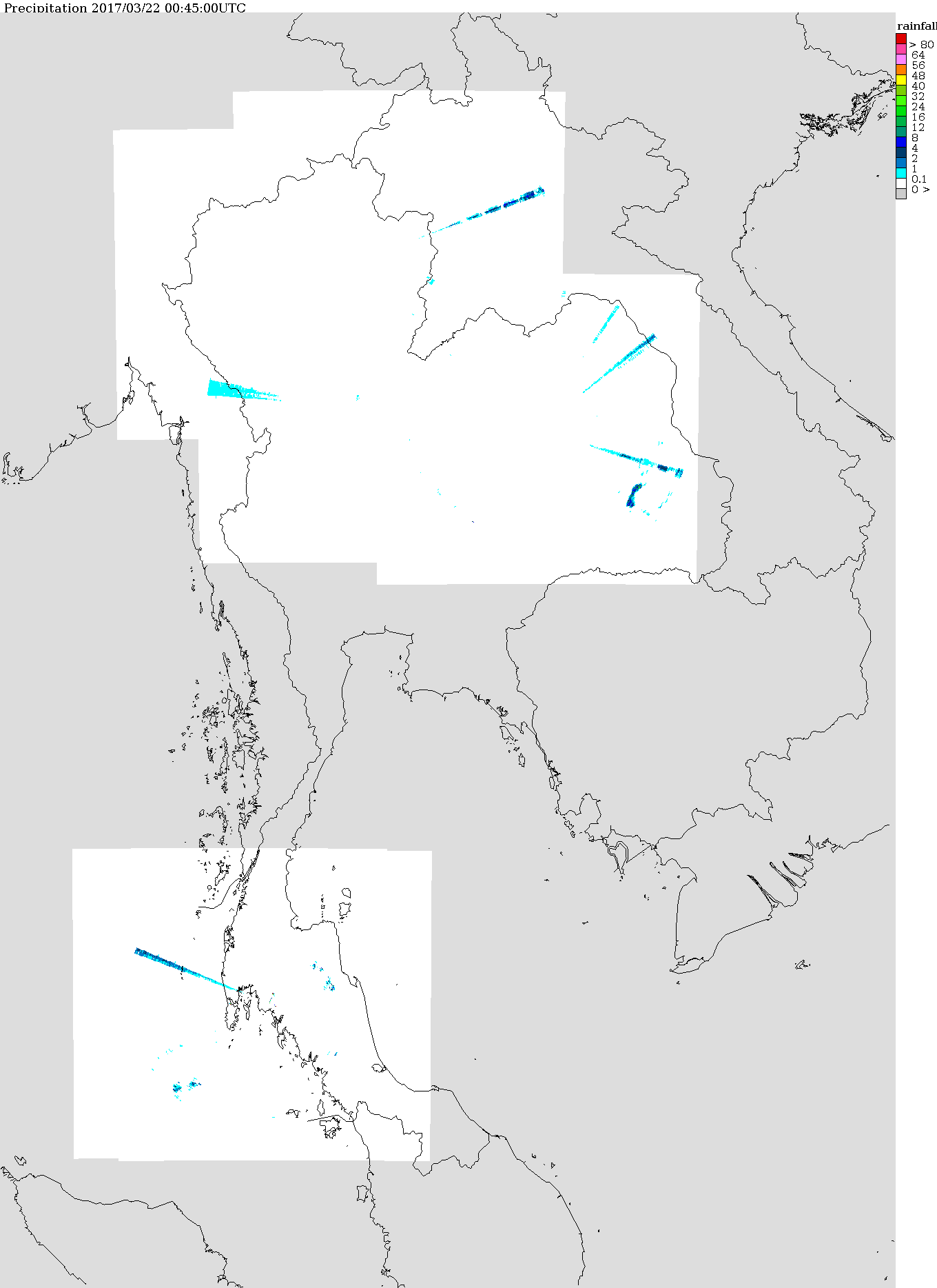 Radar meteorológico en vivo de Tailandia y más información
