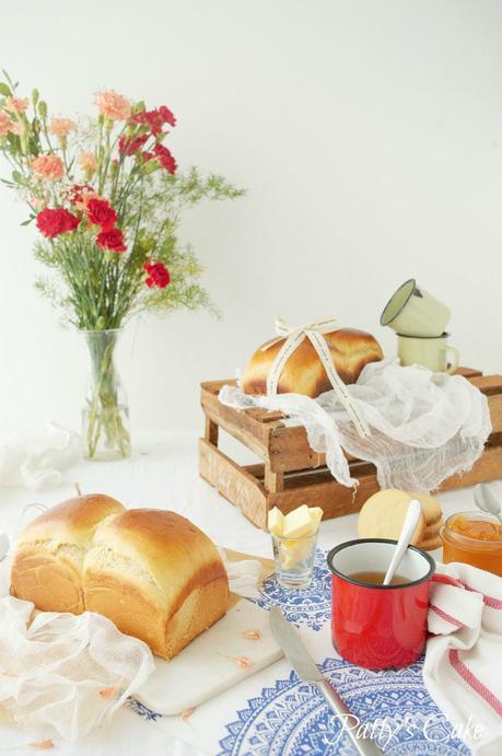 Pan de leche japonés hokkaido y el método tangzhong