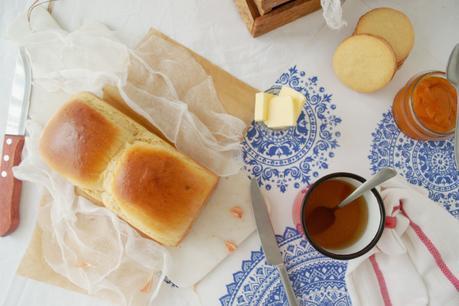 Pan de leche japonés hokkaido y el método tangzhong