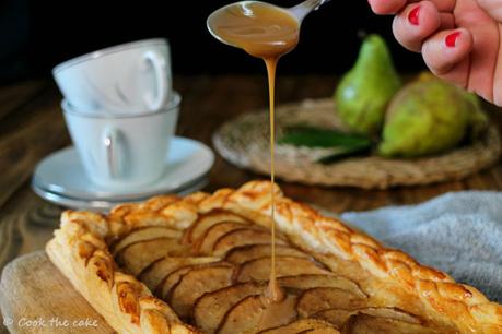 pear-puff-pastry, hojaldre-de-peras, toffee-de-jengibre, ginger-toffee