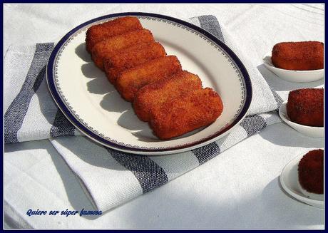 Croquetas de setas y pollo rustido