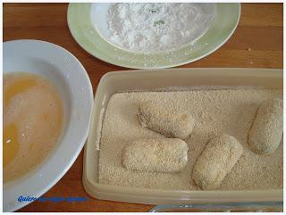 Croquetas de setas y pollo rustido