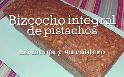 Bizcocho integral de pistachos