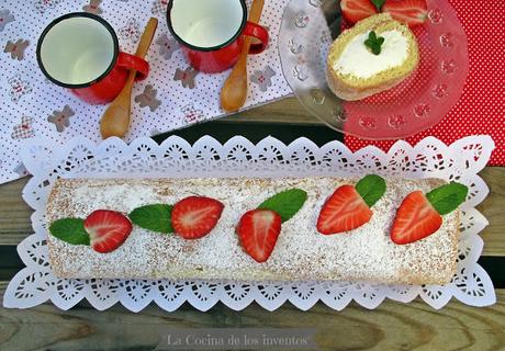 Brazo de gitano relleno de Nata