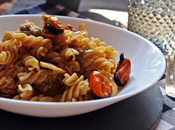 Pasta champiñones mejillones