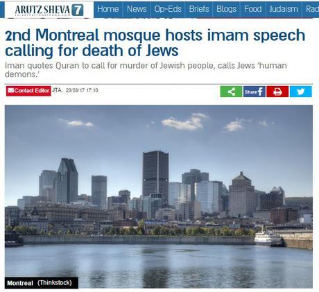 Montreal: Iman incita al asesinato de judíos llamándolos demonios humanos.