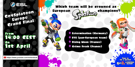 La final europea de Splatoon se celebrará el 1 de abril en París