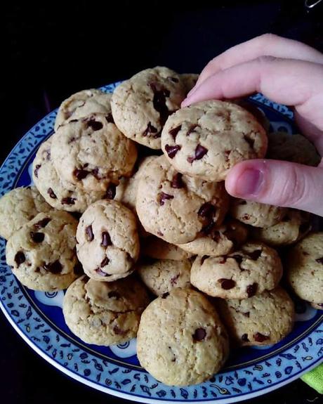 Galletas de aceite y pepitas de chocolate Cookies