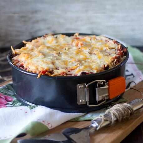 Tarta de paccheri (macarrones gigantes)