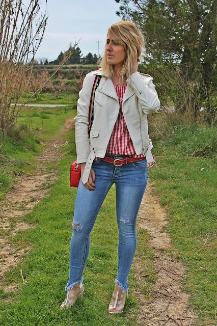 Camisa Roja Cuadro Vichy