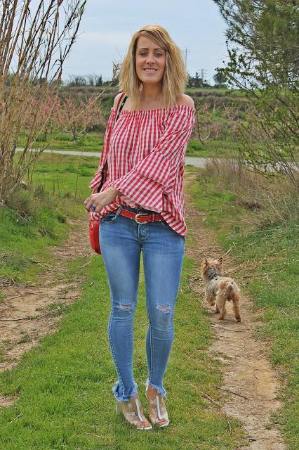 Camisa Roja Cuadro Vichy